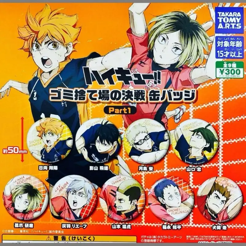 

Japan T-arts Gashapon Capsule Toy Haikyu The Dumpster Battle Badges Part 1