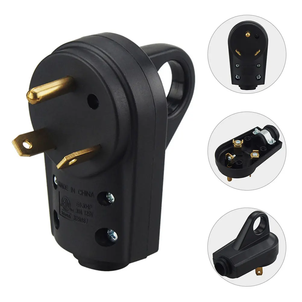 

Rv Plug 30 Amp Male Plug Handle Detachable Electrical Adapter Camper Trailer Replacement Part High Performance