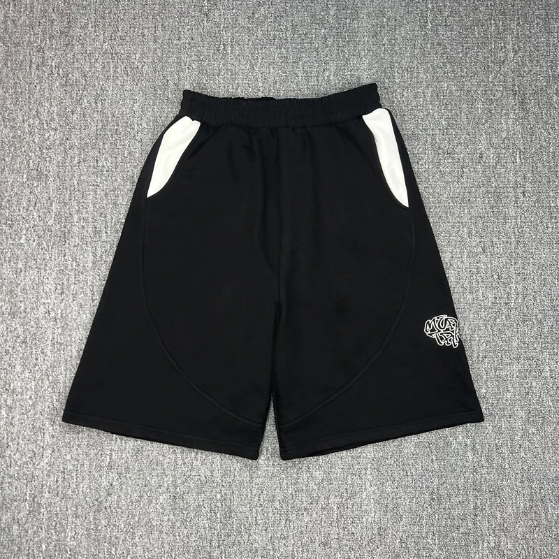 

High Quality Embroidered Logo Real Photo Men's Streetwear Mertra Shorts Daily Casual Fashion Color Contrast Short Pants