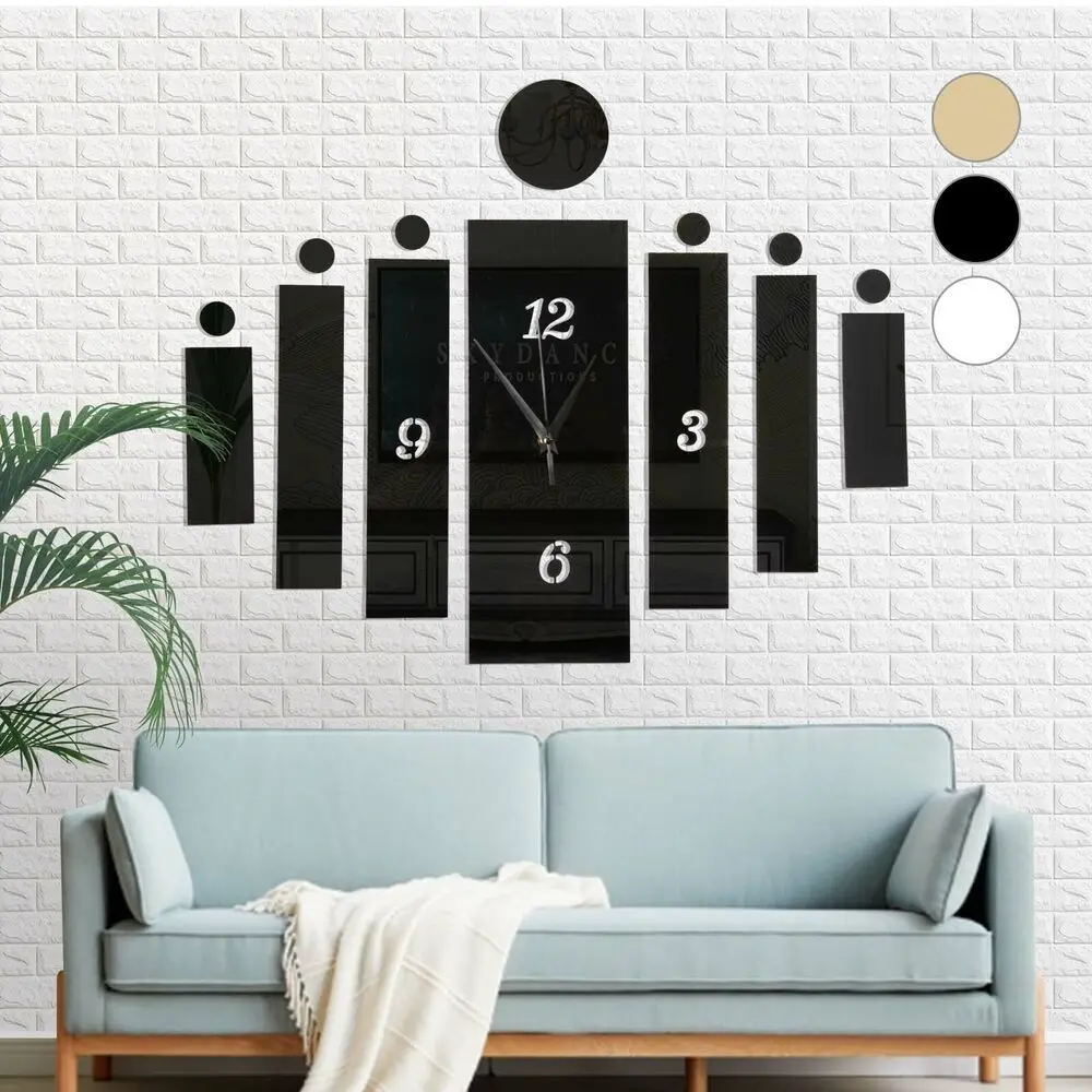 3D Number Mirror Art Clock Wall Watch Sticker Creative DIY Silent Wall Clock Home Room Decor