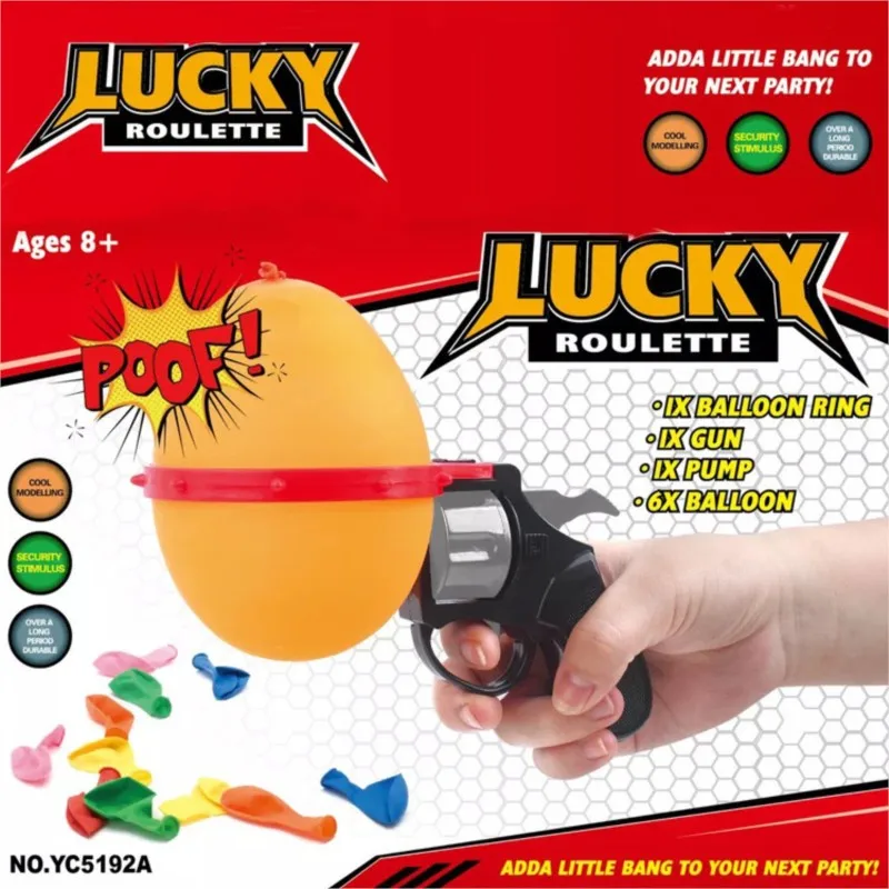Kids Party Balloons Tricky Toys Party Roulette Balloon Game Props Spoof Toys Lucky Child Party Game Parent-Child Interaction
