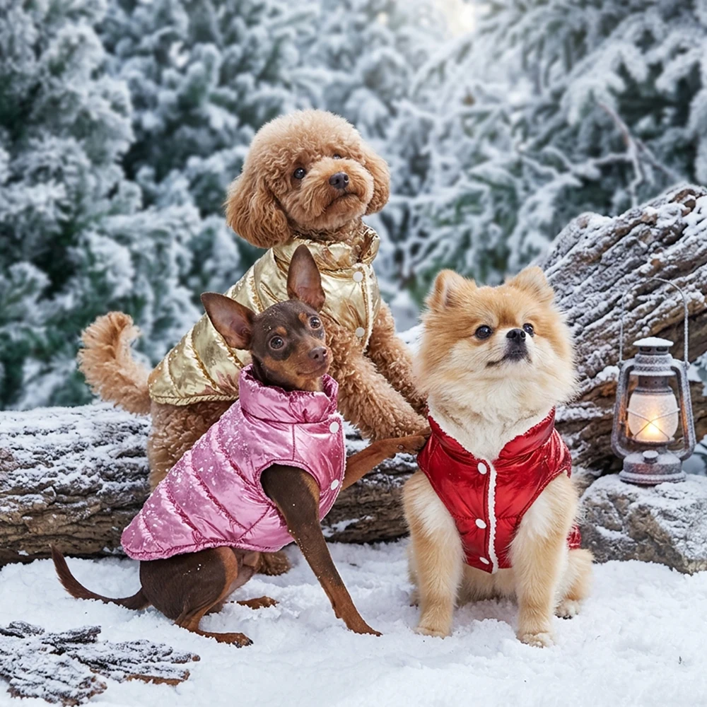 Herbst-Winter-Kleidung für kleine Hunde, wasserdichte, warme Fleece-Hundeweste mit D-Ring, weich gepolsterte Bekleidung für Chihuahua und Yorkshire Terrier – Detail 19