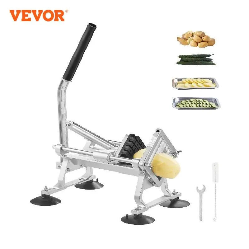 

VEVOR Commercial Vegetable Slicer Stainless Steel Aluminum Alloy Fruit Cutter Manual Slicer for Radishes Onions Potatoes Lemons