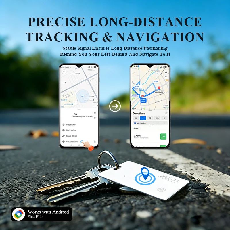 Wallet Tracker Card for Android Air Tag Thin Bluetooth Smart Tag GPS Tracker Item Finder Locator Work with Google Find Hub App view 4