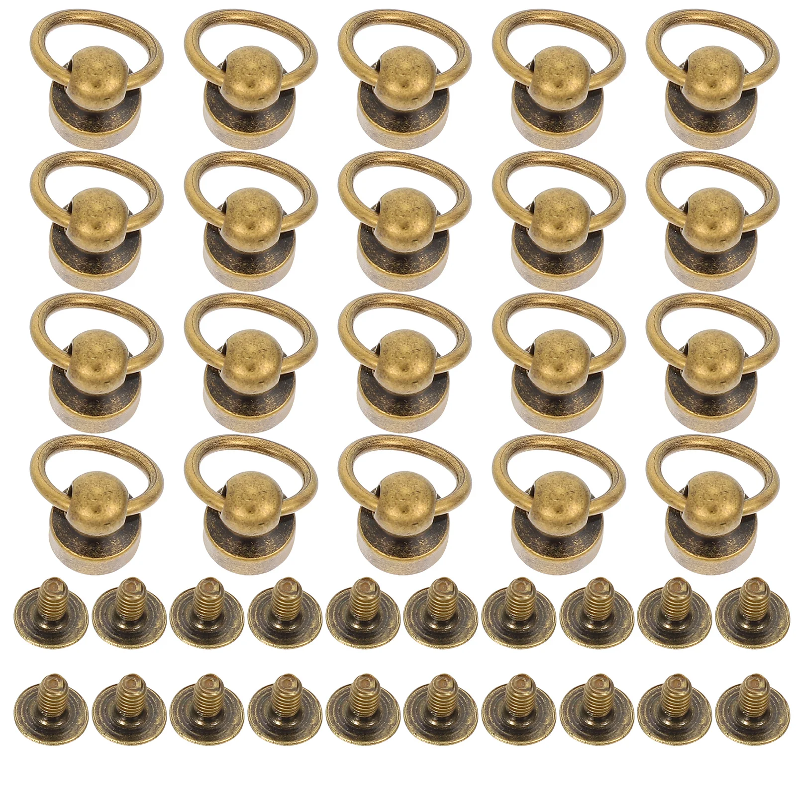 

20 Pcs Copper Screws Rivets Fasteners DIY Leather Craft Long-Lasting Phone Case Accessories