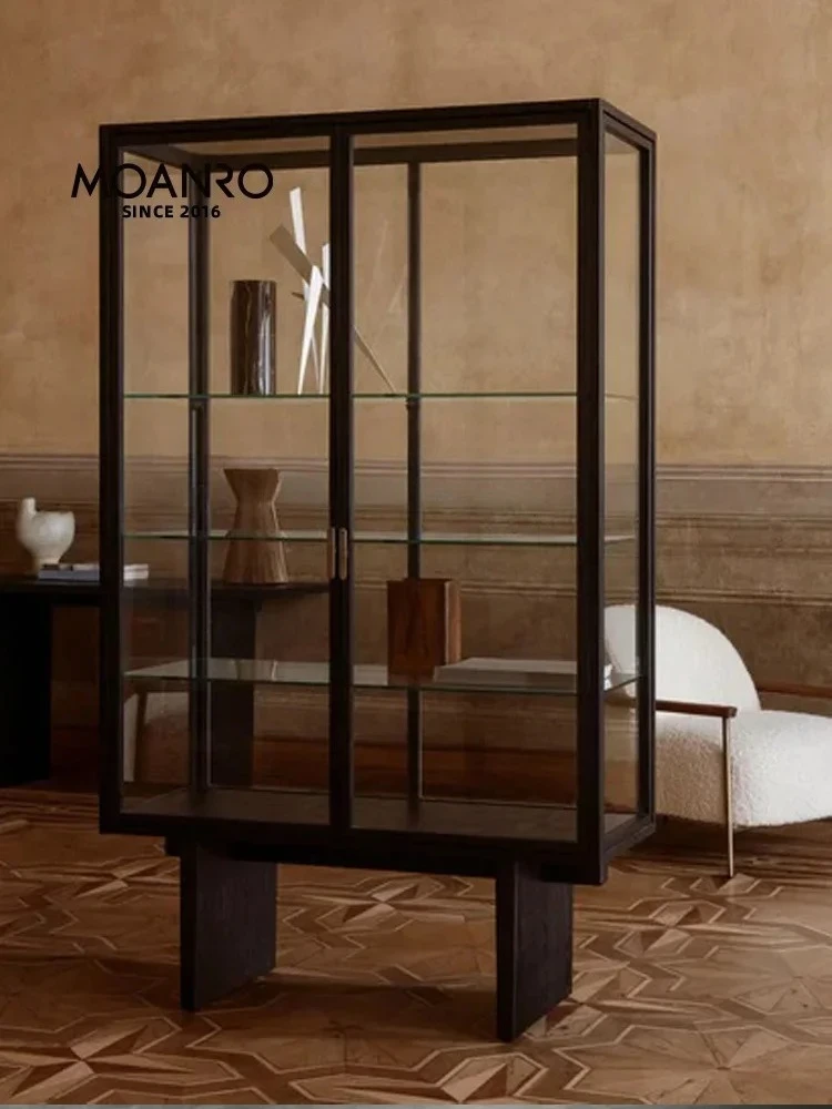 

Hallway Shelf Sideboard Cabinet Modern Minimalist French Glass Transparent Display Home Locker