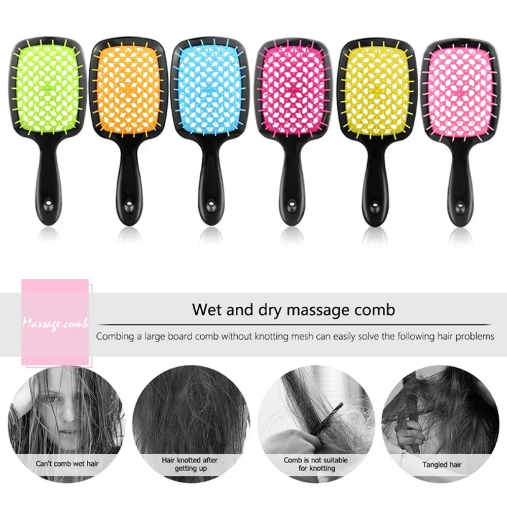 

Hollow Scalp Massage Comb Household Anti-Hair Loss Tangled Hair Brush Detangling Curly Hair Brushes Barber Salon Styling Tools