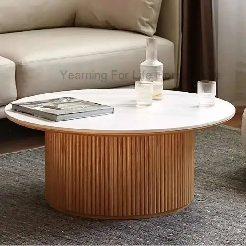 

Round Modern Coffee Tables Wood Nordic Luxury Minimalist Bedroom Coffee Tables Living Room Table Basse Muebles Home Furniture