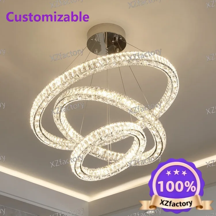 Factory Direct 2026 Top Rated Light Luxury Crystal Living Room Chandelier 2024 New Modern Simple Atmosphere