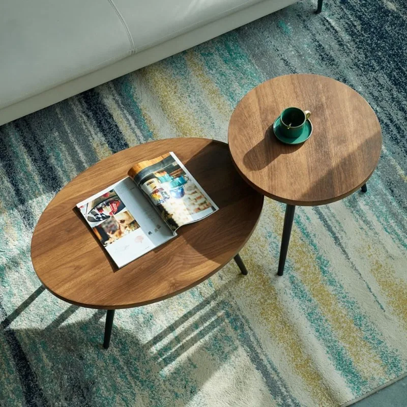 

Set of 2 Coffee Table,Nesting Side Table, Living Room Sofa End Table, Bedside Table for Home and Office