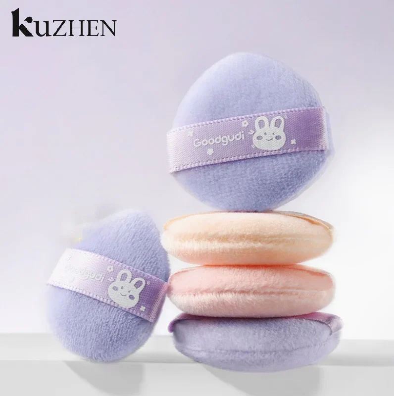4pcs/box Mini Facial Powder Foundation Puff Portable Soft Cosmetic Puff For Makeup Application Beauty Tool Essential Make Up