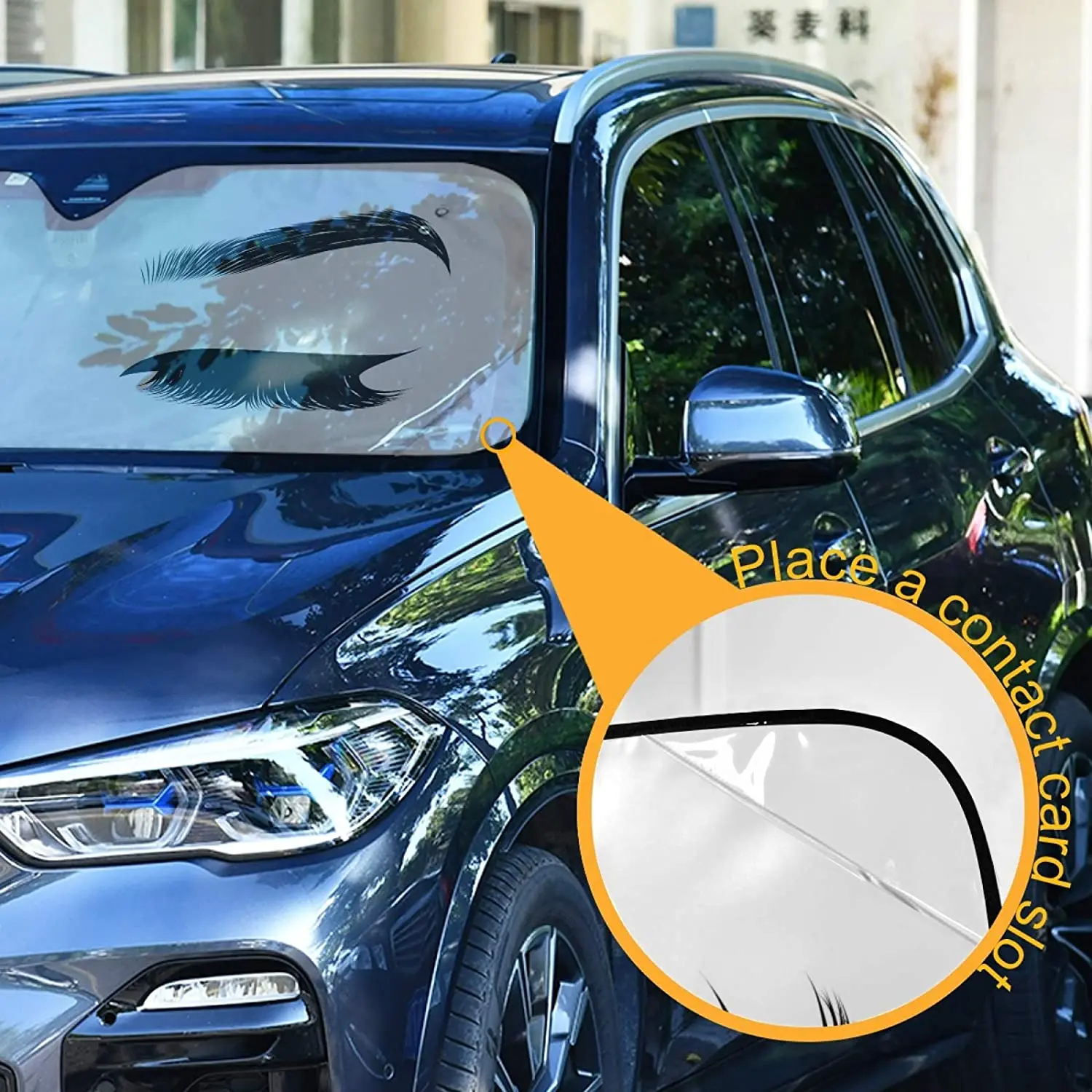 Sexy Blinking Women Girl Eyes Car Windshield Sunshades Eyebrows Eyelashes Sun Sunshade Blocks UV Rays Protector Keep Your Vehicl