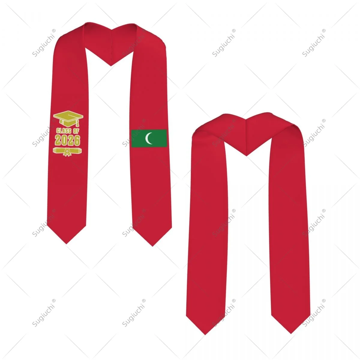 

Maldives Flag Class Of 2026 Graduation Stole Sash Scarf For International Students Proud Ceremony Adult Unisex