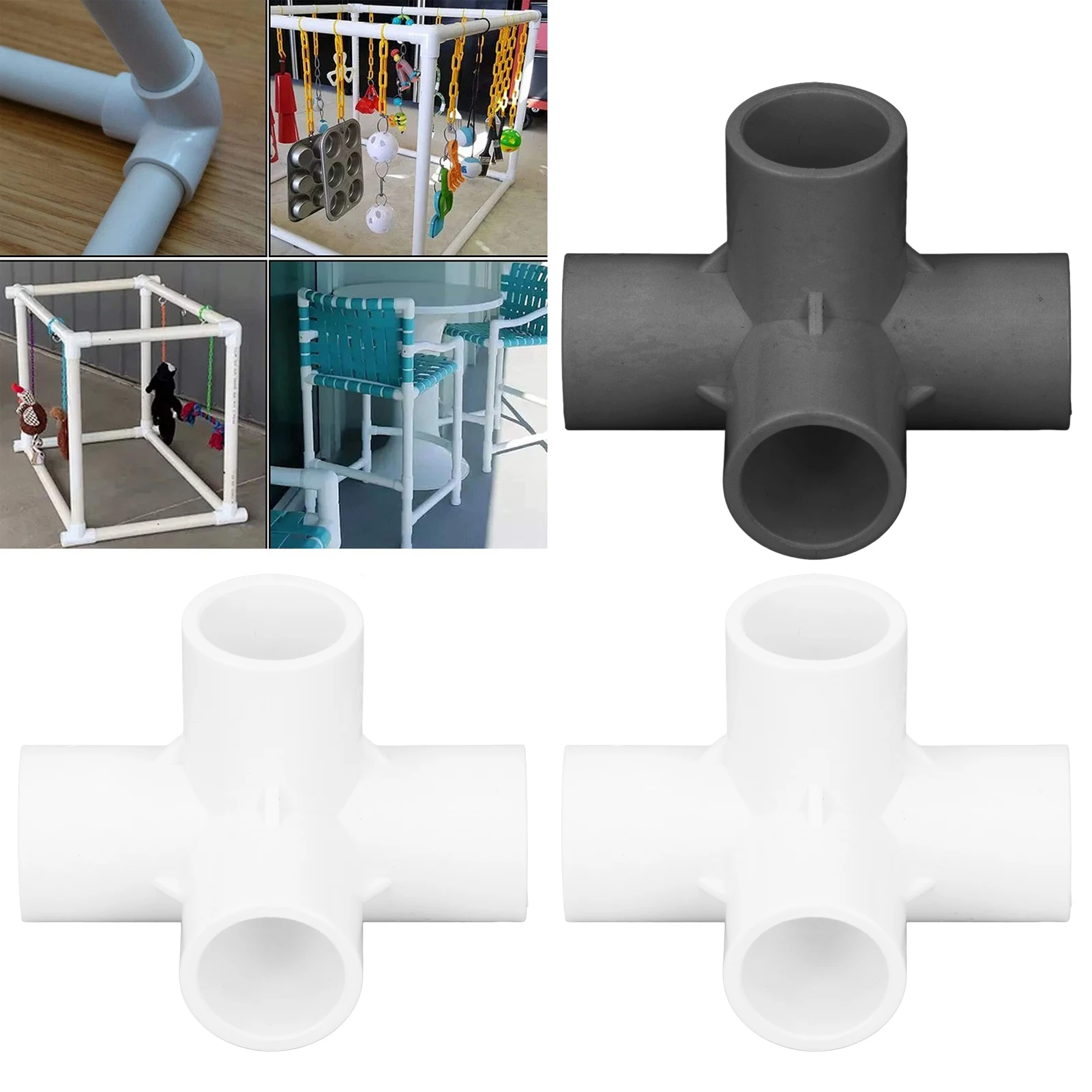 

Комплект 4-ходовых ПВХ-фитингов-угловых соединителей для труб 25 мм для мебели, 4-ходовой трубный соединитель, 4-ходовой ПВХ-фитинг