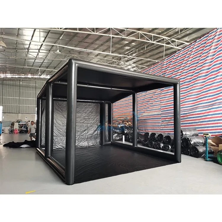 

Inflatable Golf Impact Screen Simulator Enclosure for Home with Front Panel and Floor