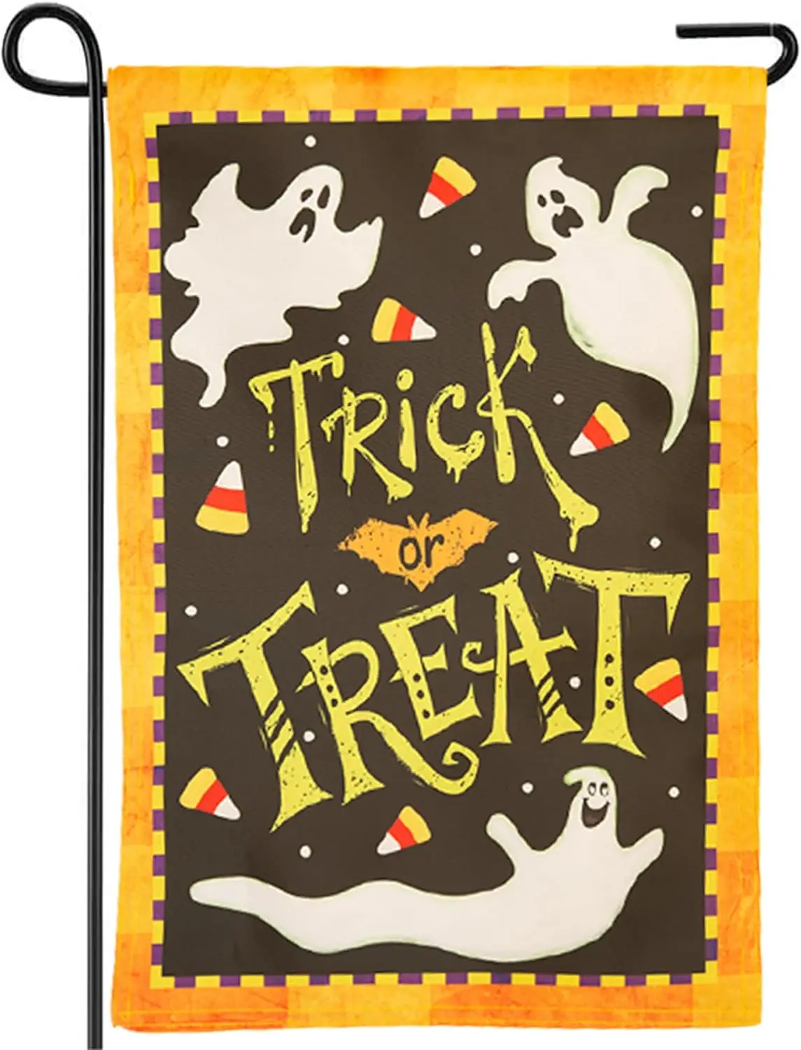 Trick or Treat 12x18 Inch Double Sided Halloween Garden Flag | Fall Decorations for Home | Fall Porch Decor | Garden Flags f UUN