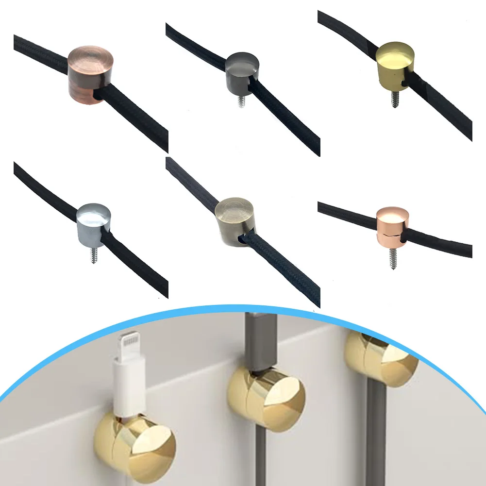 3pcs DIY Pendant Light Cable Cord Hook Metal Cord Holder Cable Anchors Wire Organizer Hanging Lighting Fixture Base Accessories