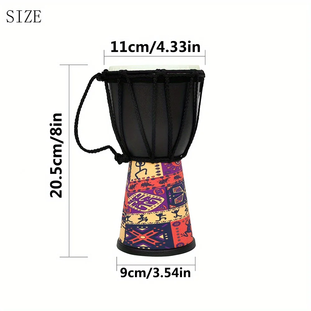 M MABT ZF-05 4 Inch African Drum Portable ABS Drum Chamber Colorful Djembe Hand Drum Professional Percussion Musical Instrument