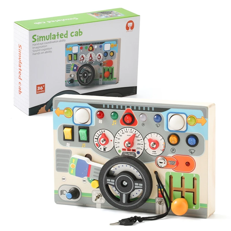 Baby Montessori Toys Analog Circuit Driving Game Children Puzzle Driving Learning Toys Finger Fine Sensory Touch Toys Kid‘s Gift