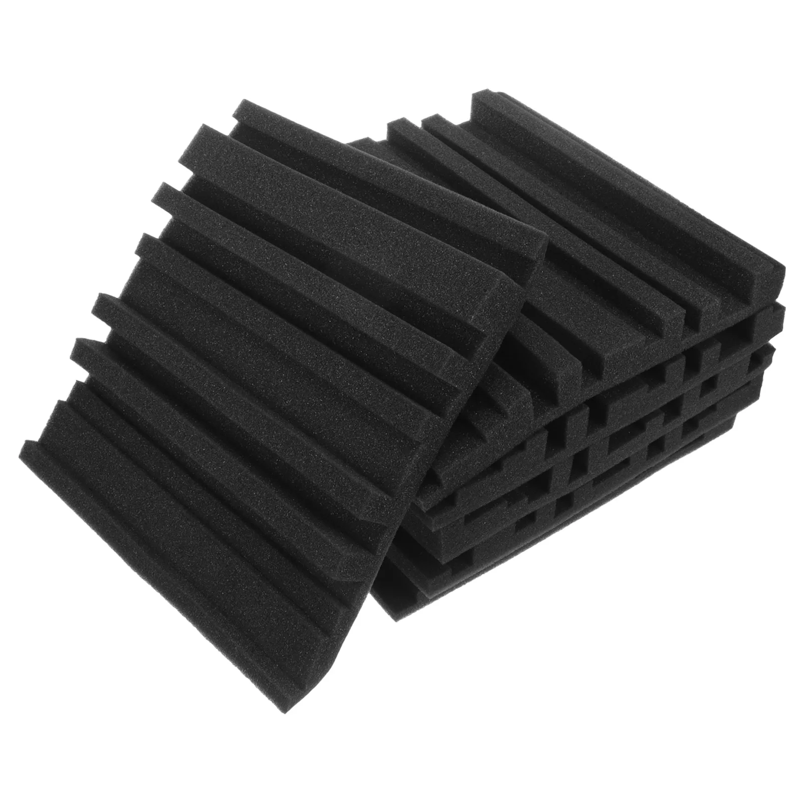 6 قطعة القطن امتصاص الصوت 30x30x2 5 سنتيمتر الأسود عالية الكثافة لوحات مقاومة للحريق عازل للصوت تسجيل استوديو KTV المنزل