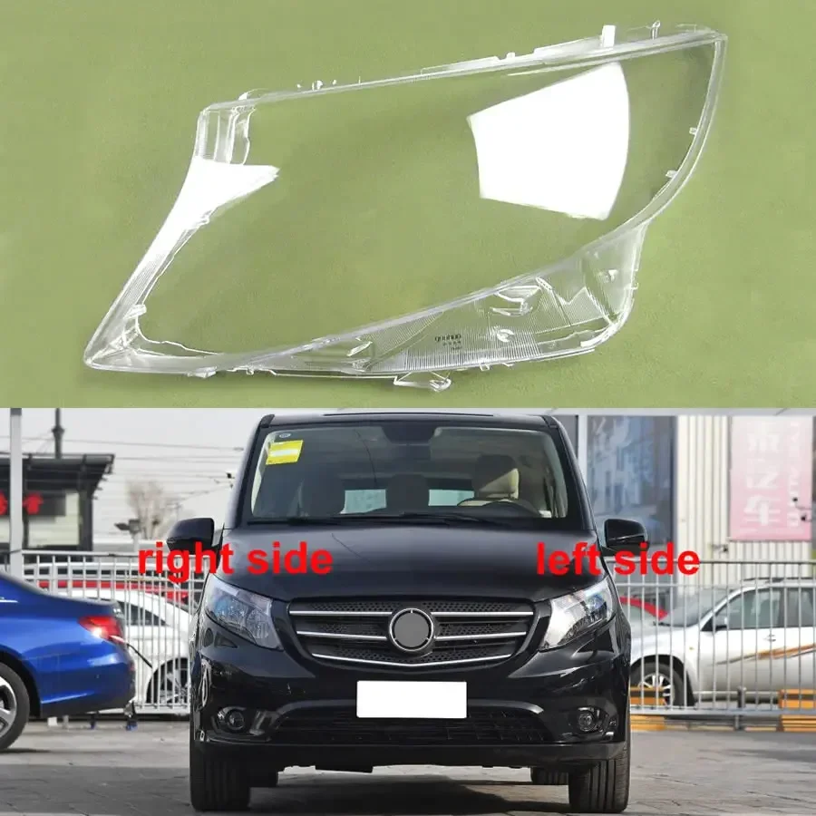 

For 2016-2020 Benz V-Class V260 Vito Transparent Headlights Cover Lampshade Headlamp Shell Plexiglass Replace Original Lens