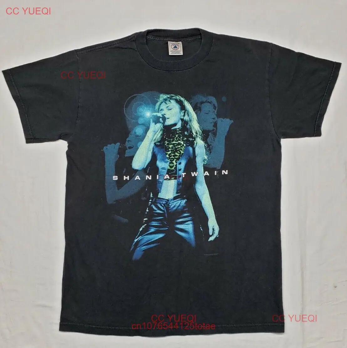 빈티지 1999 샤니아 트웨인 컨트리 음악 콘서트 투어 티셔츠, 90 년대 미디엄 긴팔 또는 반팔 