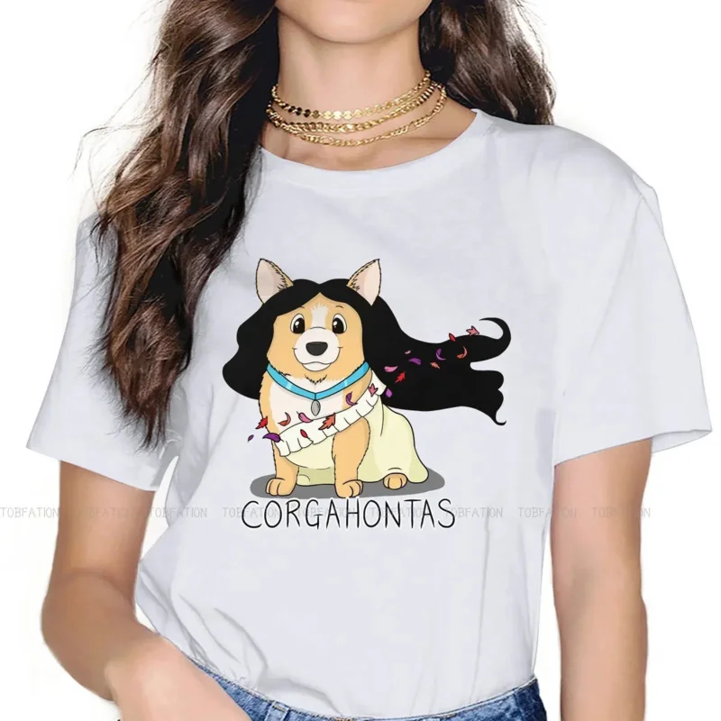 Corgahontas graphic tshirt Corgi short legs dog creative 5XL T shirt girl short sleeve special gift clothes