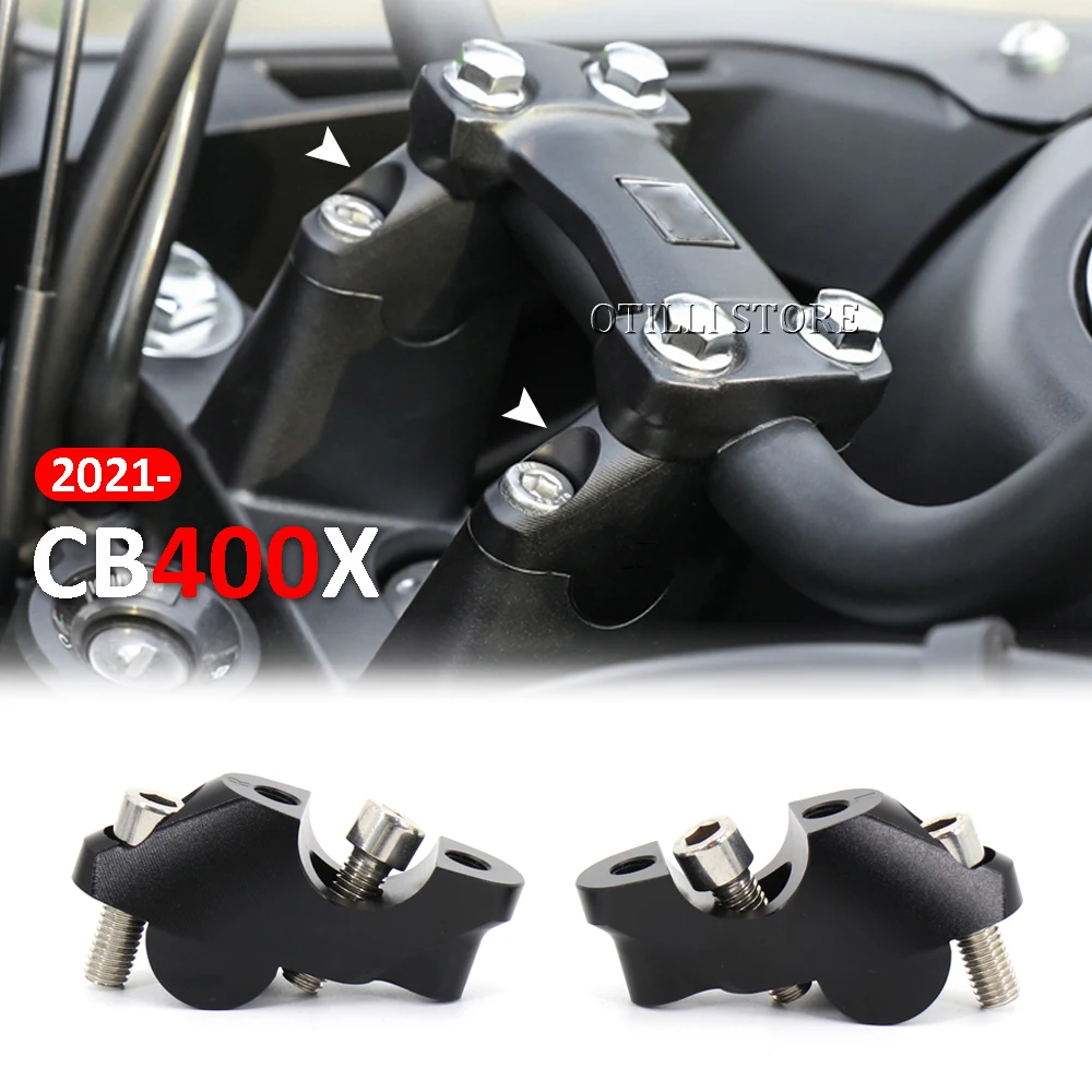 

New 2021- Motorcycle Accessories With Offset Handle Bar Riser Clamp Extend Handlebar Adapter Mount For Honda CB400X CB 400 X