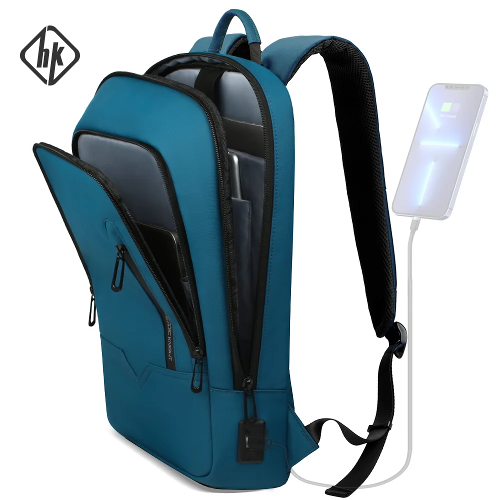 HcanKcan-Impermeável Mochila De Viagem Ao Ar Livre, Mochila Homem De Negócios, Packs Para Mulheres, Multifunções, 14 ", 15.6", 17 "Laptop Pack, Saco De Designer De Luxo