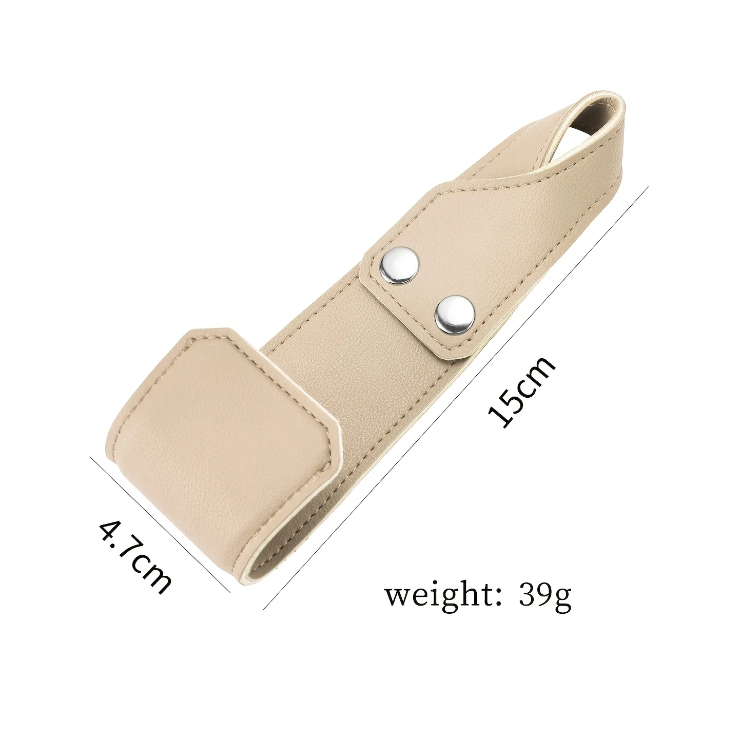 Multifunctional PU Leather Car Headrest Hook, Auto Back Seat Hanger for Bag Umbrella Grocery, Car Interior Storage Additions