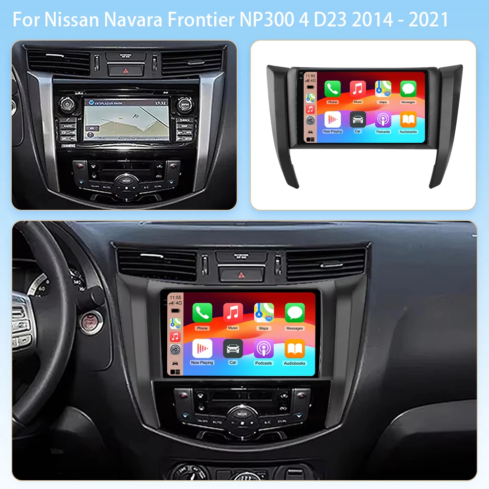 Android 16 Car Radio For Nissan Navara NP300 D23 IV 4 Frontier 2017 - 2021 Multimedia Stereo Video Player NAVI GPS 4G WIFI QLED