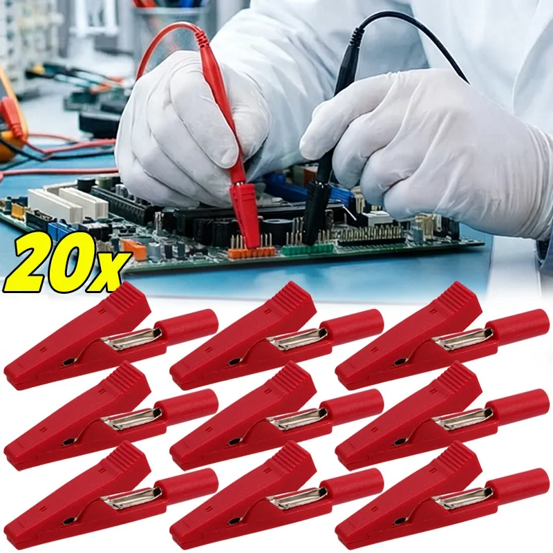 Electrical Insulated Alligator Clips Cable Probes Connector Multimeter Wiring Repair DIY Electronics Circuit Tools Accessories