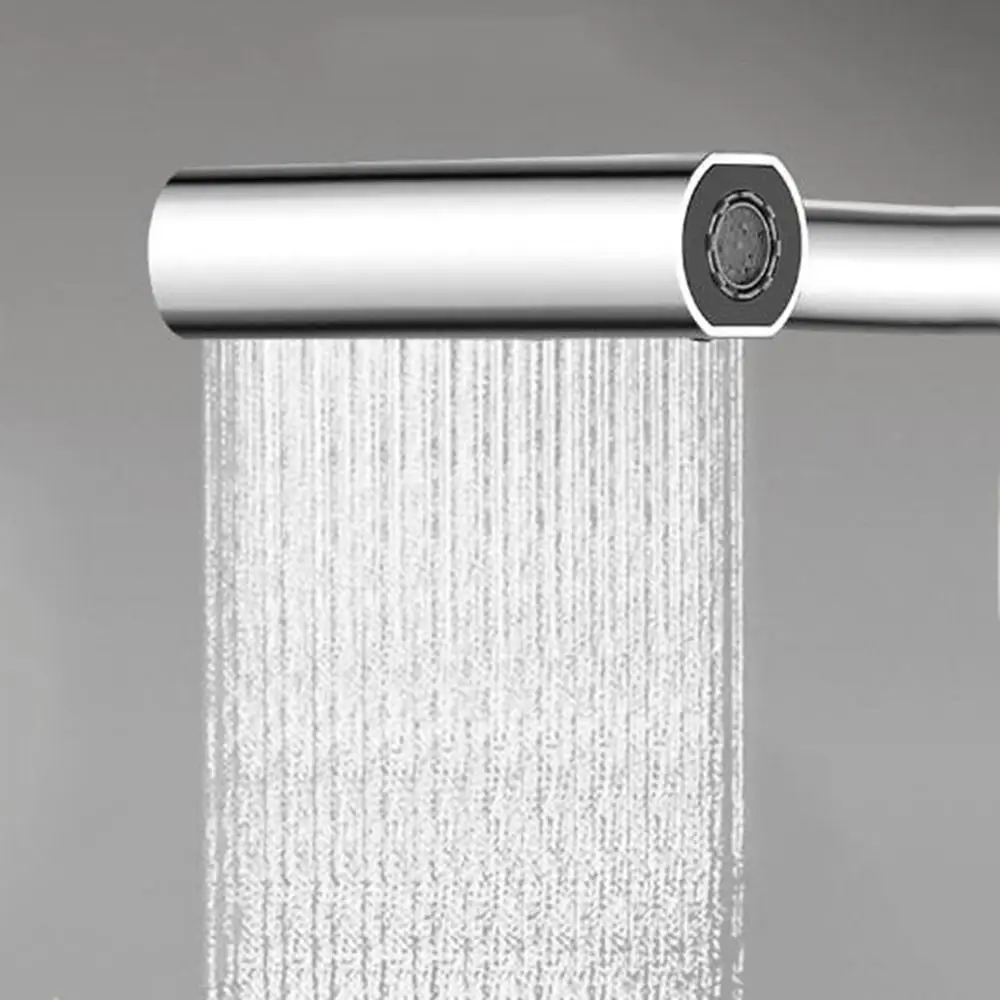 

360°Rotating 4 Modes Waterfall Faucet Multi-angle Rotating Hot Cold Single Hole Sink Splash-proof Faucet Spray Head