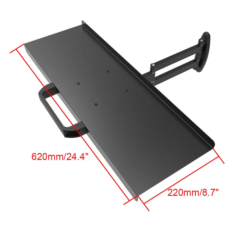 Simplayer-bandeja giratoria ajustable para teclado y ratón, simulador de juegos de carreras SIM, color negro y plateado