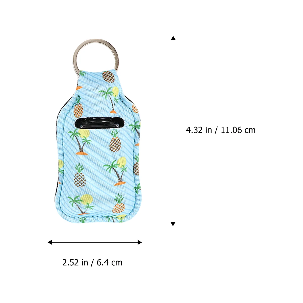 3 Pcs Portable Storage Case Bottle Protector Hand Keychain Bag Refillable Cover with Holder Filling