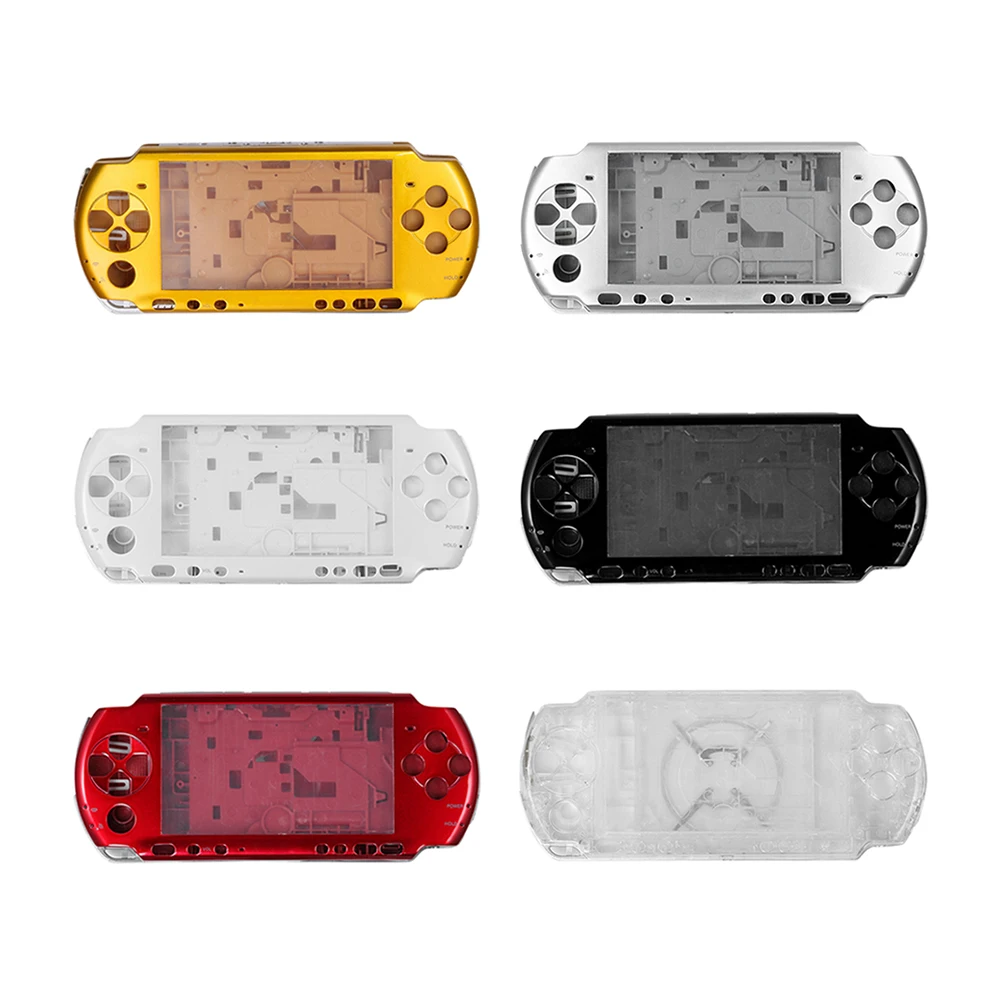 Vordere und hintere Gehäuseschale mit Tasten-Set, Schutzhülle für Spielekonsole, Ersatzzubehör für PSP3000-Spielekonsole