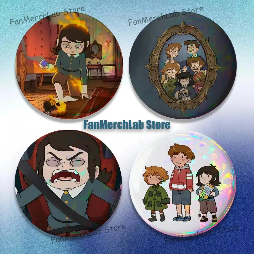 

Abaddon H-Haunted H-Hotel Anime Enamel Pin Badge Cartoon Round Brooch Accessories on Backpack Gifts
