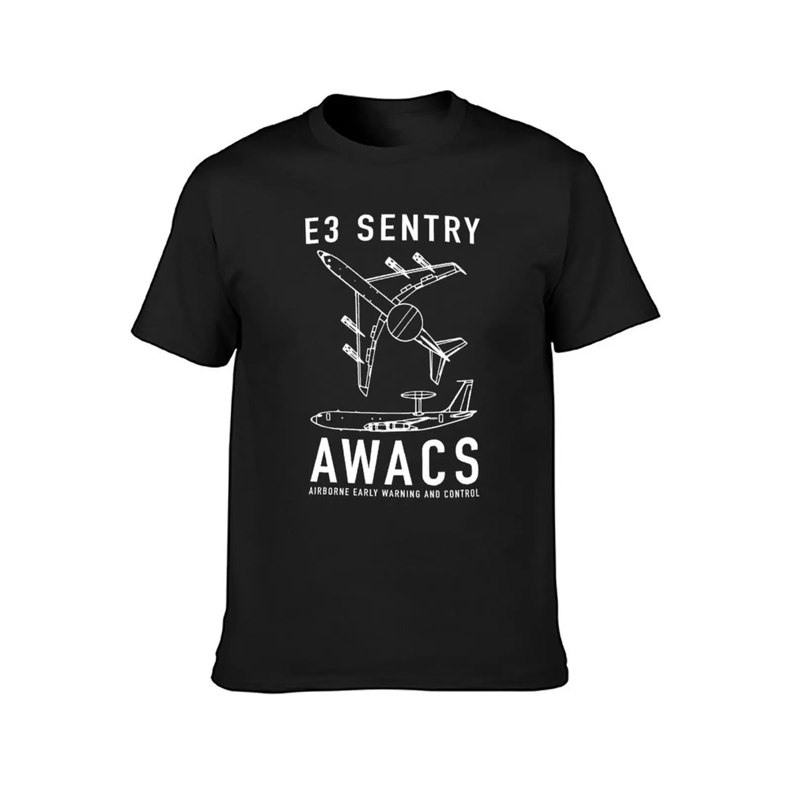 E-3 Sentry AWACS Early Warning Aircraft Plane Blueprints T-Shirt boys whites customs design your own funny t shirts for men