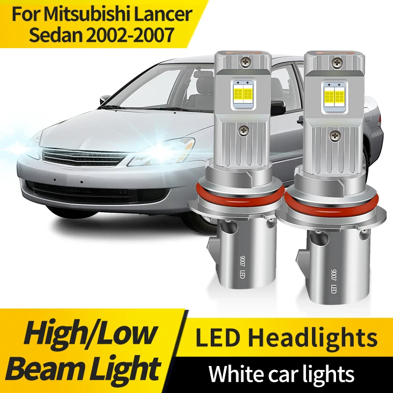 

2PCS For Mitsubishi Lancer Sedan 2002-2007 LED Headlight Bulb 30000LM 9007 HB5 LED Fog Lamp Super Bright 6000K White Auto Light