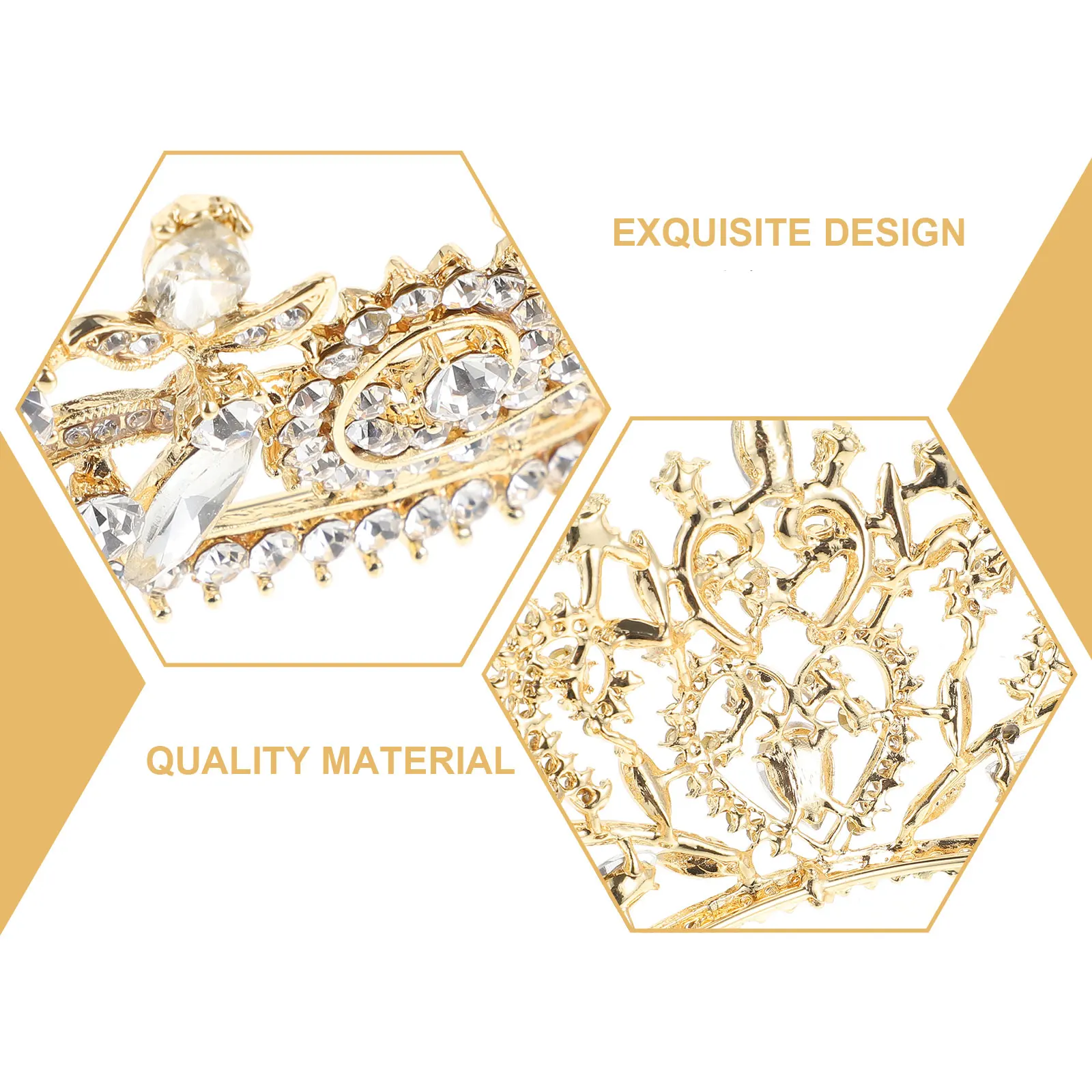 

Elegant Bridal Crown Princess Tiara Wedding Dress Accessories Banquet Headdress Durable Design For Special Occasions Hair