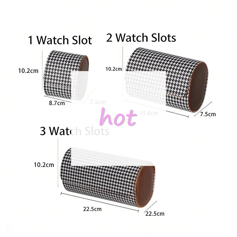 Watch Roll Travel Case-1/2/3 Slot Watch Storage And Organizer-Secure Storage With Innovative Removable Pillows & Solid Dividers'