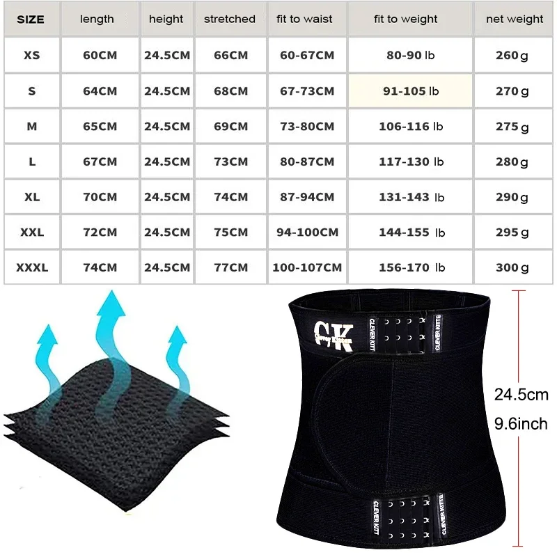 Waist Trainer for Men Sports Belt Weight Loss Waist Cincher Trimmer Belly Band Slimming Girdle Corset Gym Strap Wrap Body Shaper