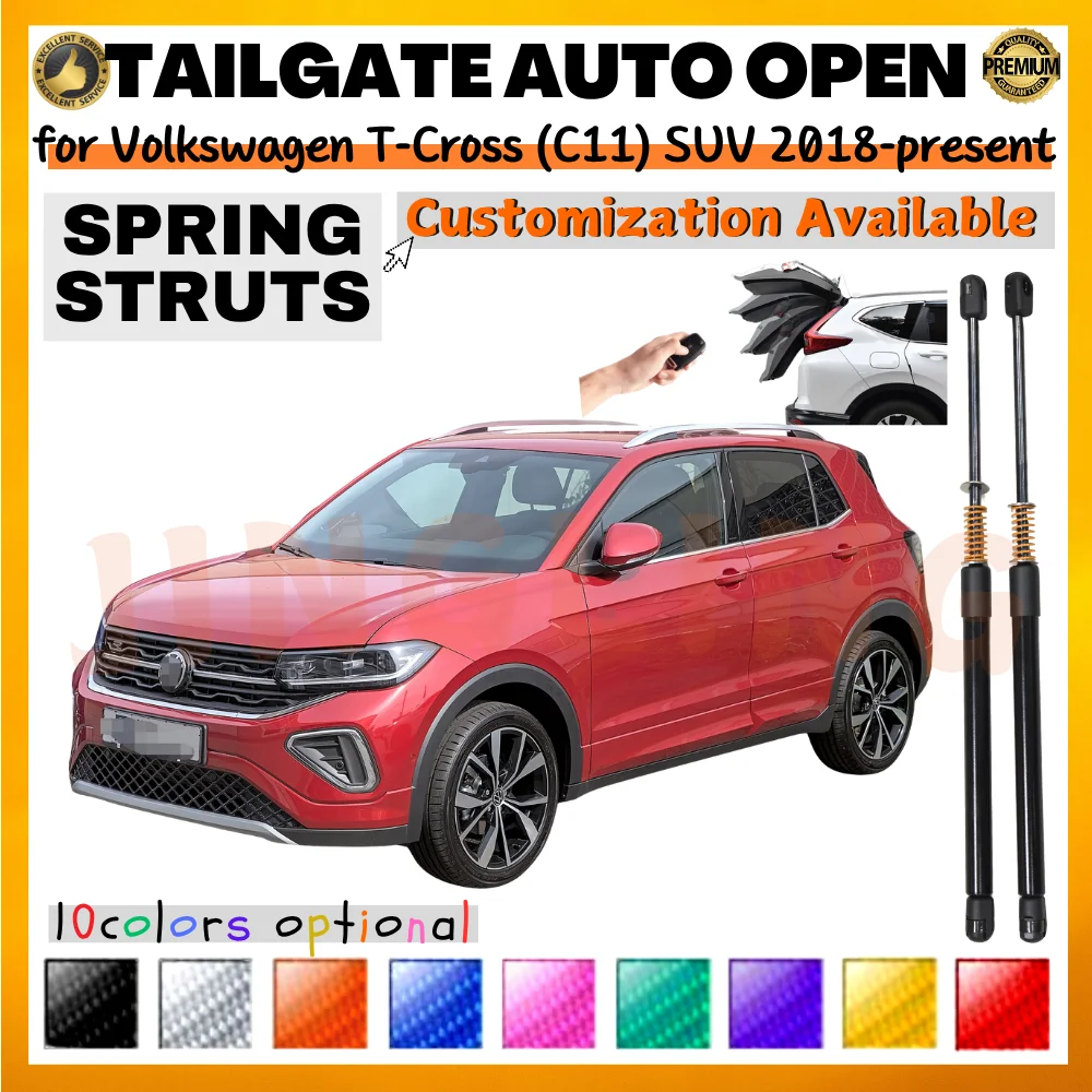 

Qty(2) Trunk Struts with Spring for Volkswagen T-Cross (C11) SUV 2018-present Rear Tailgate Boot Lift Supports Shock Absorbers