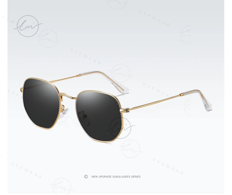 Lm Vintage ultraleichte Legierung kleine Rahmen Sonnenbrille Männer polarisierte Frauen trend ige Spiegel gläser Unisex UV400 Shades Gafas de Sol – Detail 9