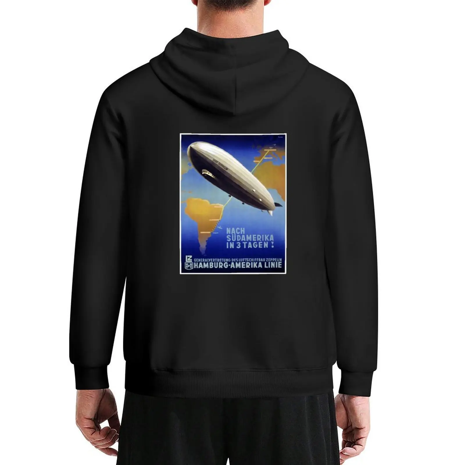 

To South America in 3 Days Vintage Poster Hoodie hooded shirt men wear male clothes winter clothes tracksuit men