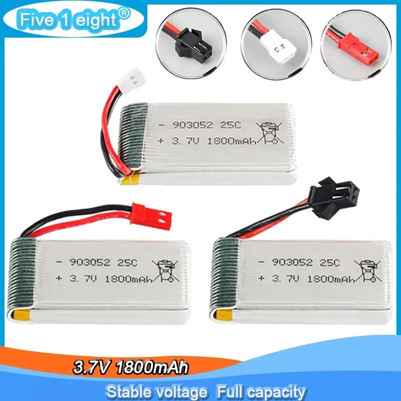 

3.7V 1800mAh 25C Lipo Battery for KY601S SYMA X5 X5S X5C X5SC X5SH X5SW X5HW X5UW M18 H5P HQ898 H11D H11C RC Helicopter drone