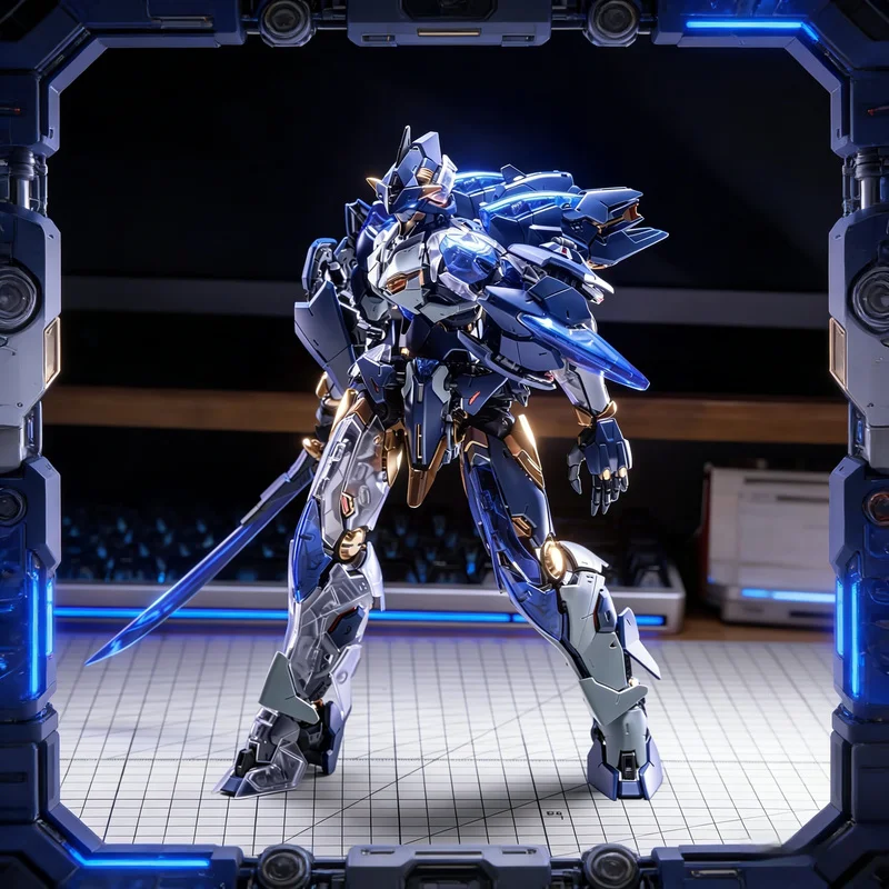 

【IN STOCK】XIAOT BURNING STEEL HEAVY INDUSTRY DP ESCORT AGENCY PROJECT 01 LING YAO MG 1/100 anime doll Assembly Mecha Model