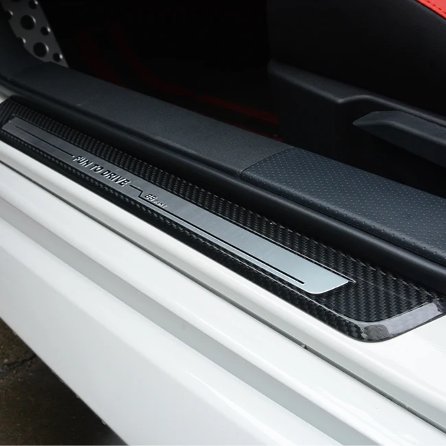 GR86  Accessories Carbon Fiber Door Sill Protect Replacement For Toyota 86 2022 Subaru BRZ Body Side Step Scuff Pedal Customize