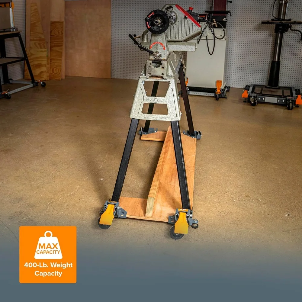 Heavy-Duty Universal Adjustable Rolling Base Kit for Customizable Dolly and Roller Frame