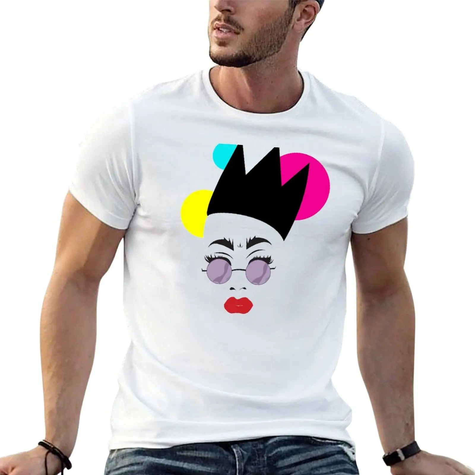 Sasha Velour Sexy T-Shirt All Match Print Short Sleeve Top
